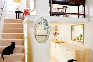 Inspiration for a contemporary family room remodel in San Francisco