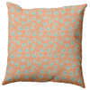 Palm Tree Pattern Decorative Throw Pillow, Orange, 16"x16"