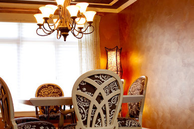 Elegant dining room photo in Denver