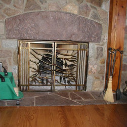 Iron Fireplace Screen - Fireplace Screens