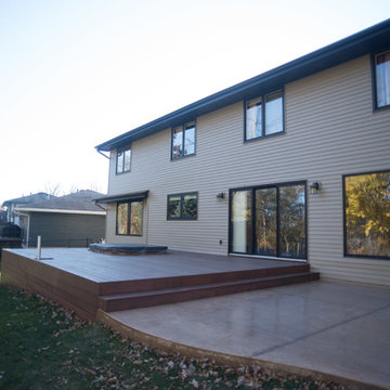 Ipe deck with sunken hot tub