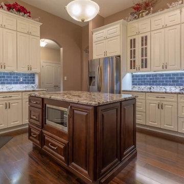 Antique White and Chocolate Glaze Kitchen