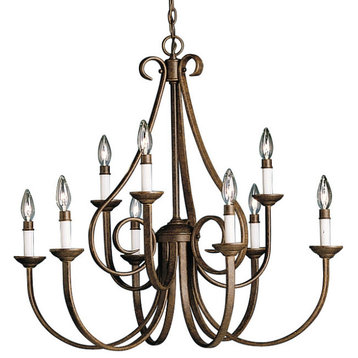 Kichler 2031 Dover 9 Light 32-1/2"W Candle-Style 2-Tier - Tannery Bronze