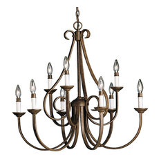 Kichler 2031 Dover 9 Light 32-1/2"W Candle-Style 2-Tier - Tannery Bronze