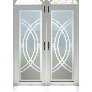 Front Door - Demi Circle - Fiberglass Smooth - 36" x 80" - Book/Slab Door