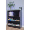 Bowery Hill Traditional 36" Tall 3-Shelf Wood Bookcase in Espresso