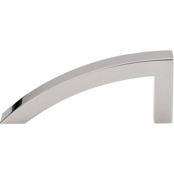 Top Knobs  -  Sloped Pull 3 7/8" (c-c) - Polished Nickel
