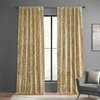 Lush Crush Velvet Window Curtain Single Panel, Gold, 50w X 84l