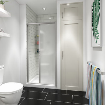 Nautilus Retractable Shower Door for Residential