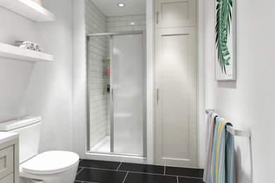 Example of a small classic bathroom design in Other
