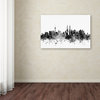 Michael Tompsett 'Kuala Lumpur Skyline B&W' Canvas Art, 30"x47"