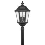 Hinkley - Hinkley 1677BK-LV Edgewater, 4 Light Extra Large Outdoor Post Pier t Lan - Edgewaters classic design features durable cast alEdgewater 4 Light Ex Black Clear Seedy Gl *UL: Suitable for wet locations Energy Star Qualified: n/a ADA Certified: n/a  *Number of Lights: 4-*Wattage:40w Incandescent bulb(s) *Bulb Included:No *Bulb Type:Incandescent *Finish Type:Black