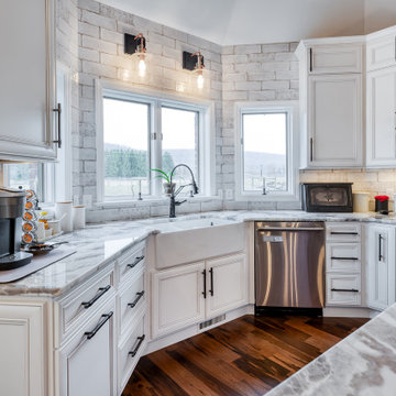 High Ceilings with Custom Wood Beams