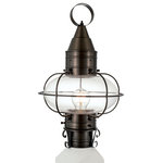Norwell Lighting - Classic Onion Medium Post Light, Bronze, Clear Glass - See Image 2 For Metal Finish