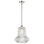 Innovations Lighting - Springwater 1-Light Pendant, Polished Nickel, Clear Spiral Fluted - A truly dynamic fixture, the Ballston fits seamlessly amidst most decor styles. Its sleek design and vast offering of finishes and shade options makes the Ballston an easy choice for all homes.