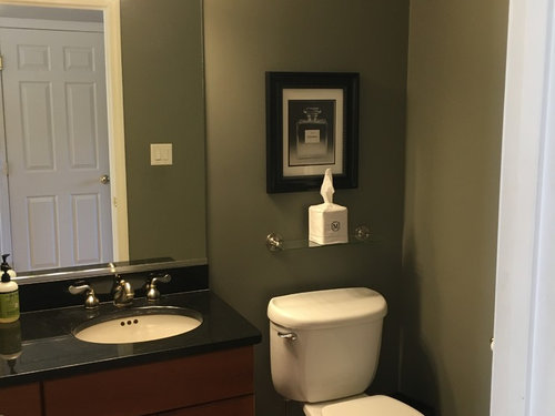 Windowless powder room, color? | Houzz Forum