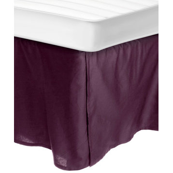 300 Thread Count Egyptian Cotton Bed Skirt, Plum, King