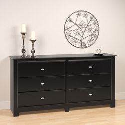 Prepac Kallisto Black 6-Drawer Dresser - Products