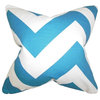 Eir Zigzag Pillow, Blue 20"x20"
