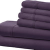 Becky Cameron Premium Ultra Soft Luxury 6-Piece Bed Sheet Set, Purple, Twin Xl