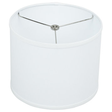 Fenchel Shades 10"x10"x8" Spider Attachment Drum Lamp Shade, Linen White