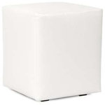 Amanda Erin - Avanti Universal Cube Ottoman, White - Avanti Cubes are the perfect blend of downtown style and uptown sophistication. This luxurious faux leather fabric will entice your fashion senses with its supple leather look and feel. The simple design of the Avanti Cubes makes them great to use as side tables, ottomans, alternate seating and more.