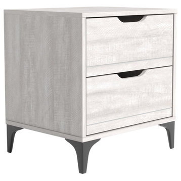 Lilay 2 Drawer Dusty Gray Oak Nightstand