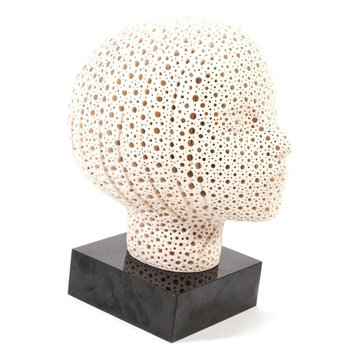 ALEXANDER NEY WHITE GLAZE TERRACOTTA SCULPTURE