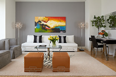 Trendy living room photo in New Orleans