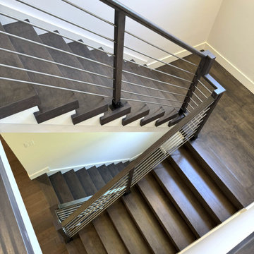 Project #137 | Maple Staircase with Stainless Steel Railing