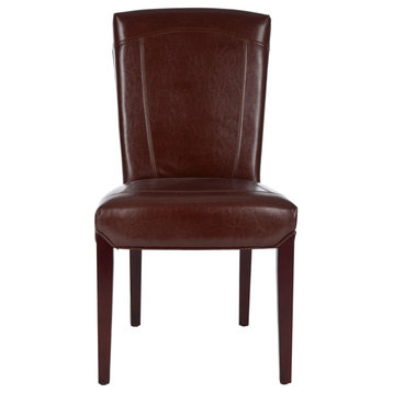 Rudy 19''h Leather Side Chair (set Of 2) Brown