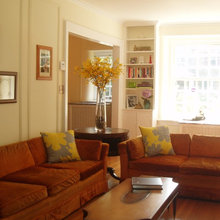 brown velvet sofa which is 20 yrs old