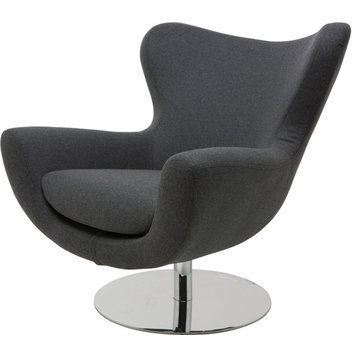 Nuevo Furniture Conner Occasional Chair in Dark Grey