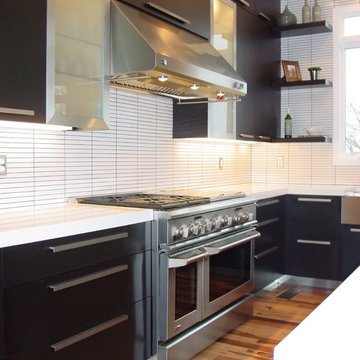 Blackened Rift Cut Oak in Kitchen Remodel