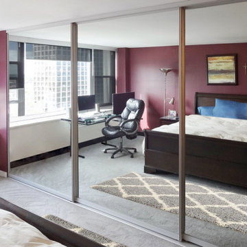 Sliding Glass and Mirrored Closet Doors