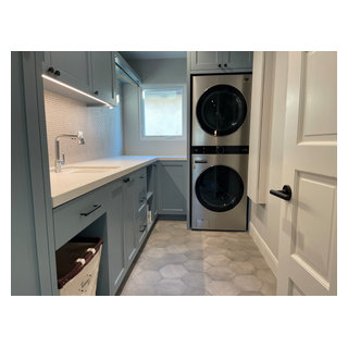 Modern Scandinavian Farmhouse Whole House Remodel - Contemporary ... - Farmhouse Laundry Room Styles Scandinavian