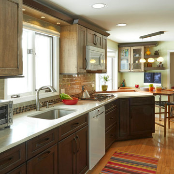 Two tone galley kitchen in Riverwoods