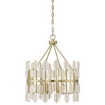 Savoy House - Savoy House 7-2160-4-127 Royale - 4 Light Pendant - Contemporary design meets traditional materials foRoyale 4 Light Penda Noble Brass Clear Gl *UL Approved: YES Energy Star Qualified: n/a ADA Certified: n/a  *Number of Lights: 4-*Wattage:60w E12 Candelabra Base bulb(s) *Bulb Included:No *Bulb Type:E12 Candelabra Base *Finish Type:Noble Brass