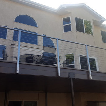 Aluminum Deck with Stainless Steel & Cable Railing