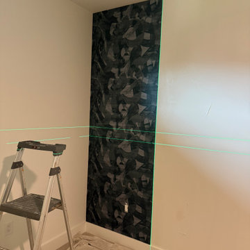 Laser-Guided Layout for Phillip Jeffries Broad Strokes Wallcovering