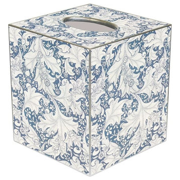 TB658-Wedgewood Blue Floral Tissue Box Cover