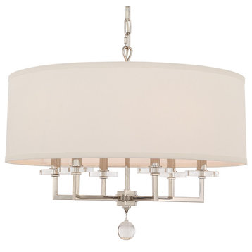 CRYSTORAMA 8116-PN Paxton 6 Light Polished Nickel Chandelier