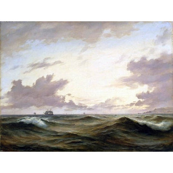 Anton Melbye Seascape 21" x 28" Premium Canvas Print
