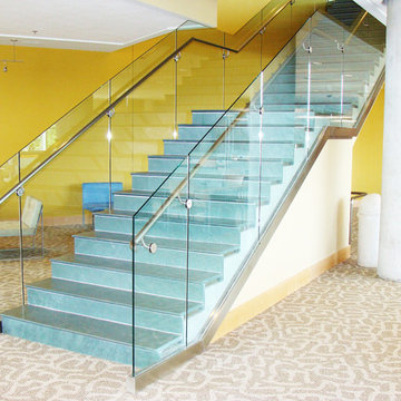 Glass Railing-Glass in channel