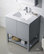 Vanity Emmet 31 with  Integrated White Porcelain, Metal Gray