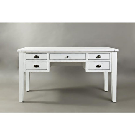 Artisan's Craft 5-Drawer Desk - Weathered White