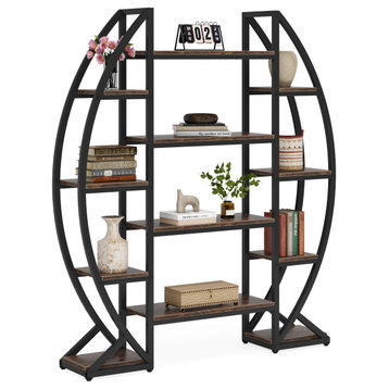 Tribesigns Oval 5 Tiers Etagere Bookcase