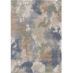 Palmetto Living by Orian - Palmetto Living by Orian Mystical Dreamy Muted Blue Area Rug, 5'3"x7'6" - Add a modern touch to your space with the Dreamy Muted Blue rug. This floor covering is both comfortable and durable, boosting an abstract artistic pattern and soothing color palette.