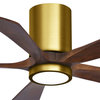 Irene-5HLK 42" Ceiling Fan, Brushed Brass/Walnut