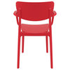 Lisa Outdoor Dining Arm Chair Red, Set of 2